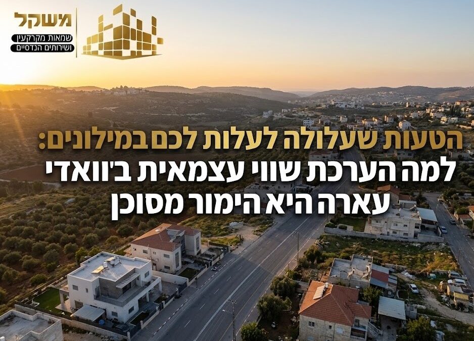 הטעות שעלולה לעלות לכם במיליונים: למה הערכת שווי עצמאית בוואדי עארה היא הימור מסוכן